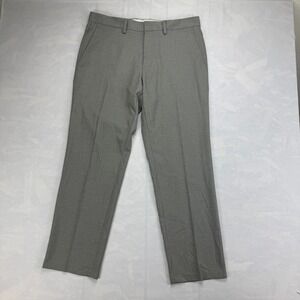 Kenneth Cole Reaction Dress Pants Mens 34x30 Gray Formal Mid-Rise Straight Leg